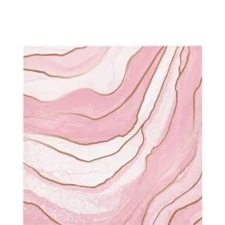 Rosé All Day Geode Lunch Napkins, 6.5in, 16ct
