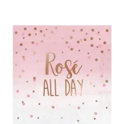 Rosé All Day Lunch Napkins, 6.5in, 16ct