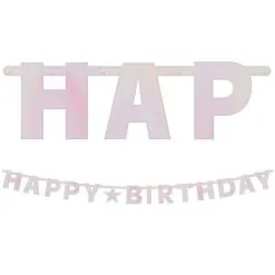 Iridescent Happy Birthday Banner Kit