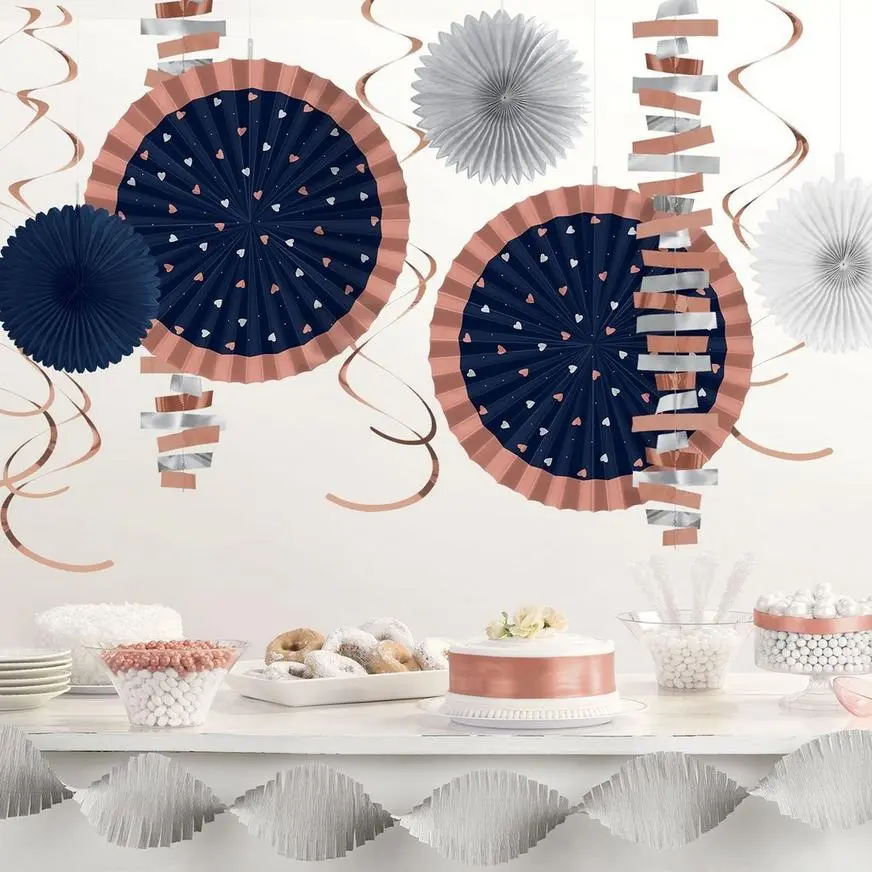 Navy & Rose Gold Room Decorating Kit, 14pc