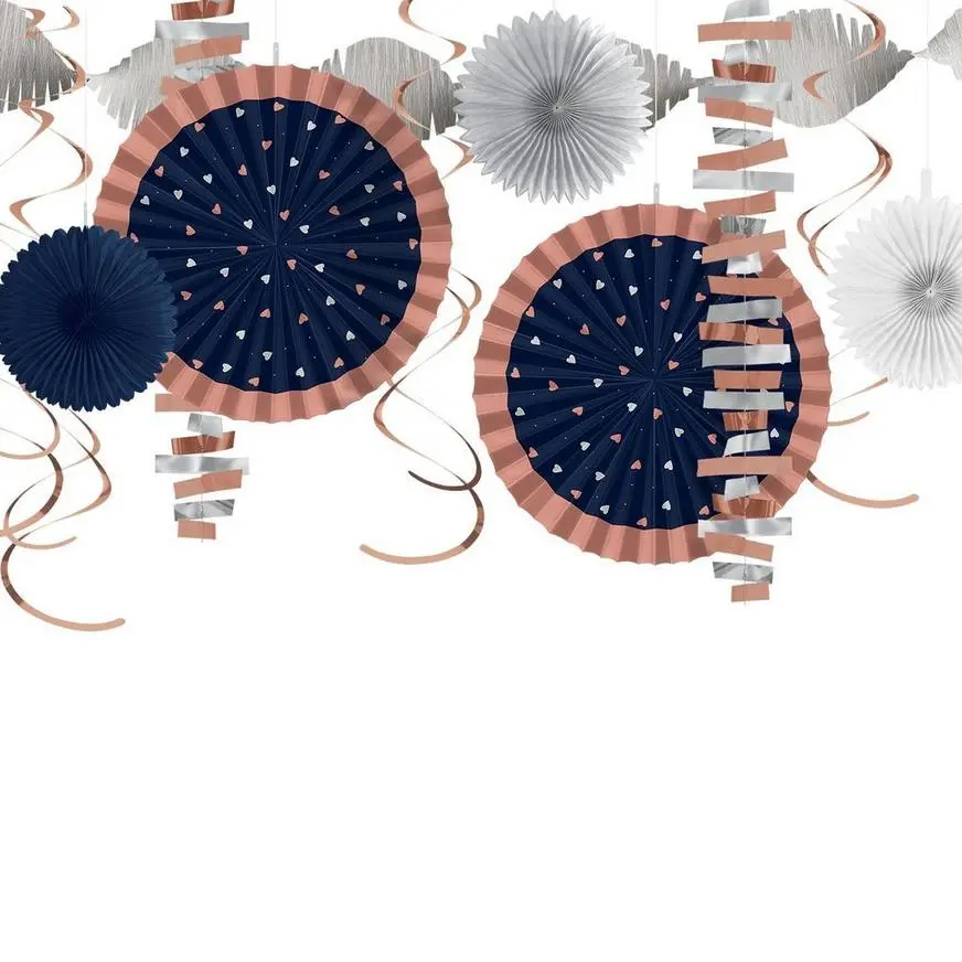 Navy & Rose Gold Room Decorating Kit, 14pc - Image 2