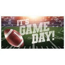 AMSCAN Game Day Football Horizontal Banner, 65in