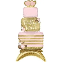 AMSCAN Air-Filled Sitting Wedding Cake Balloon, 18in