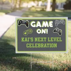 Custom Level Up Yard Sign