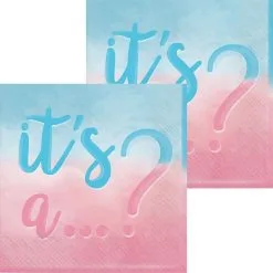 It's A… Gender Reveal Paper Beverage Napkins, 5in, 16ct - The Big Reveal