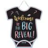 Welcome To The Big Reveal Bodysuit Cardboard Sign, 14.1in X 12.5in