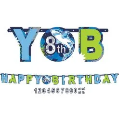 AMSCAN Shark Party Birthday Banner Kit