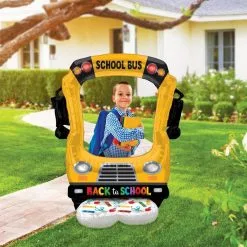 Airloonz School Bus Frame Foil Balloon, 51in - Back To School