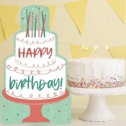 Happy Cake Day Centerpiece Cardboard Cutout, 18in