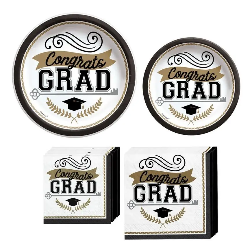 Party City Achievement Is Key Graduation Party Tableware Kit For 50 Guests
