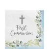 Blue My First Communion Paper Lunch Napkins, 6.5in, 40ct