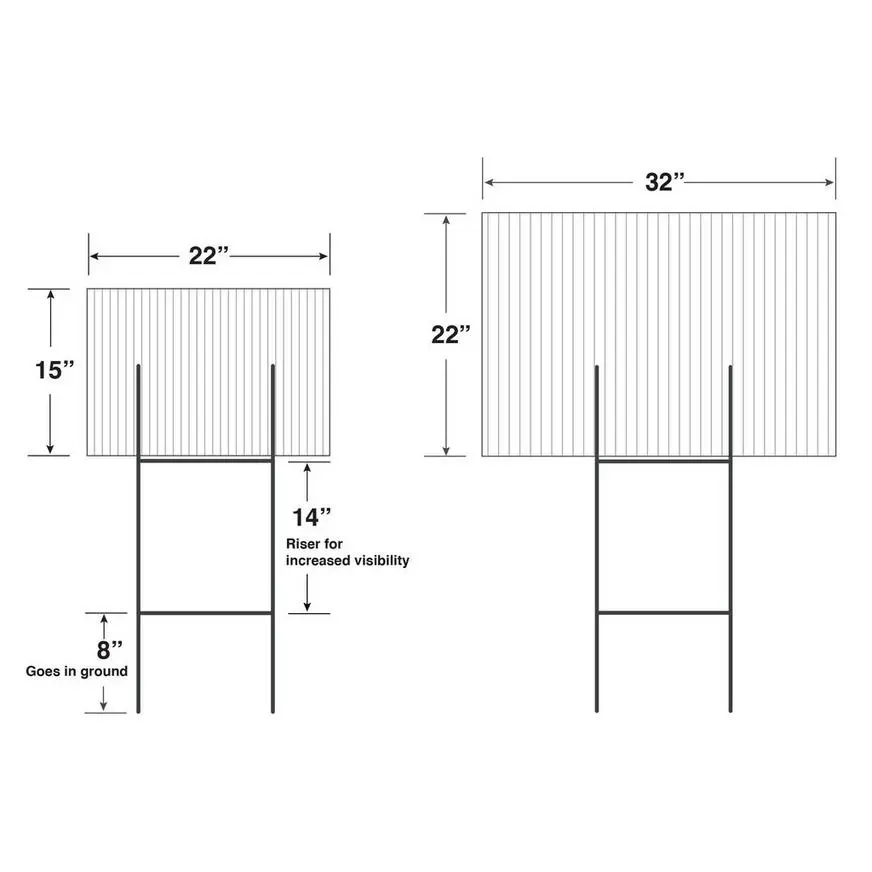 Custom Gold 50th Plastic Photo Yard Sign - Image 2