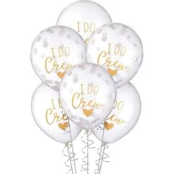 6ct, 12in, Confetti I Do Crew Wedding Balloons