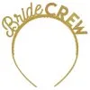Gold Plastic Bride Crew Headband, 6ct