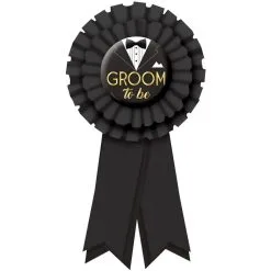 Groom To Be Black Award Ribbon