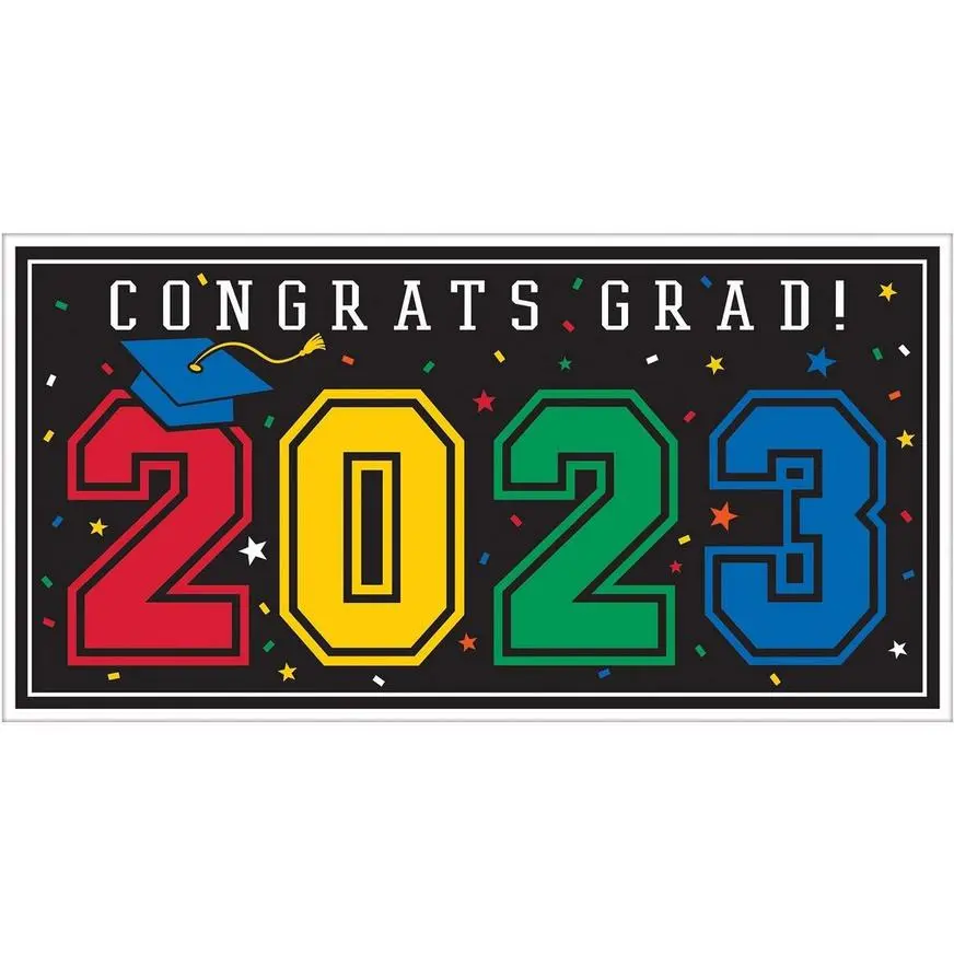 Multicolor Congrats Grad 2023 Graduation Outdoor Decorating Kit - Image 2