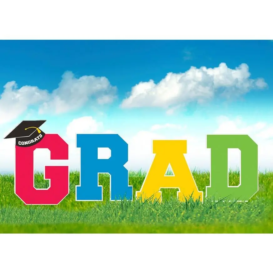 Multicolor Congrats Grad 2023 Graduation Outdoor Decorating Kit - Image 7