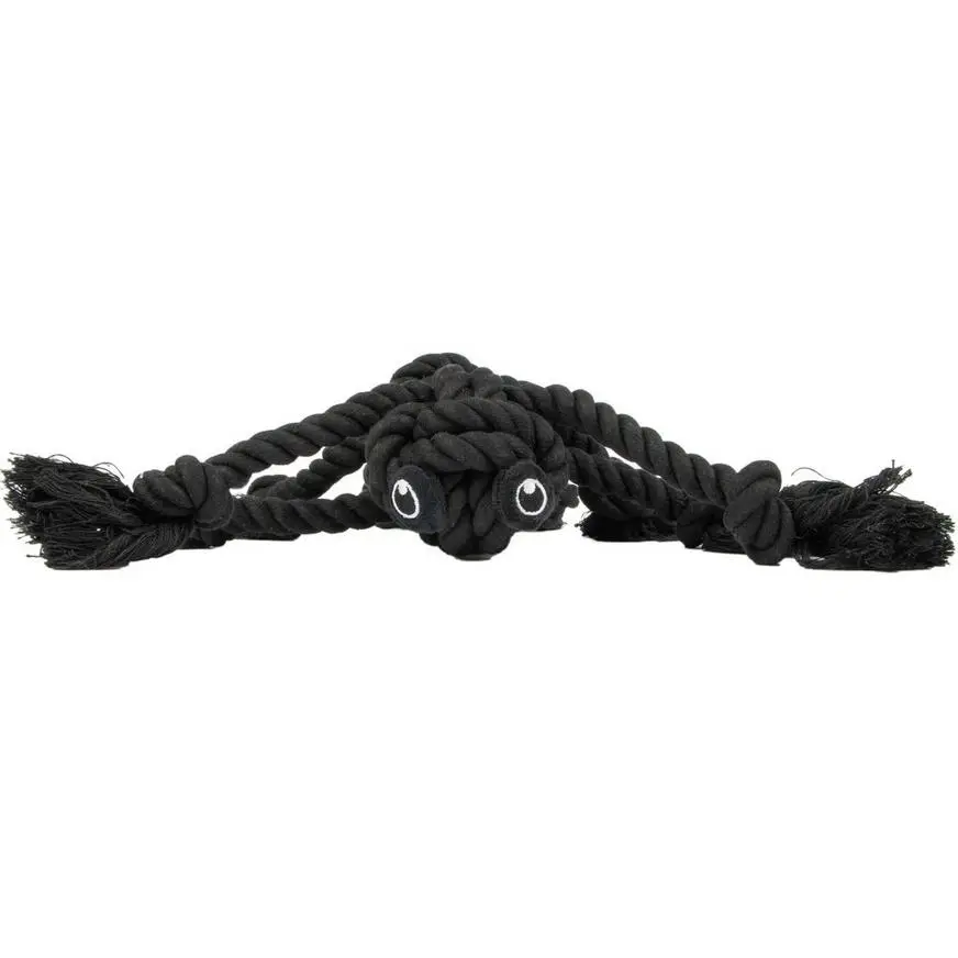 Black Spider Rope Toy, 14in X 13in – Halloween