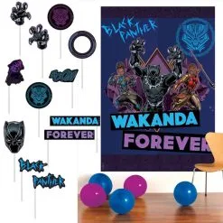 Black Panther Wakanda Forever Scene Scetter With Photo Booth Props