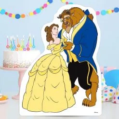 Belle & Beast Centerpiece Cardboard Cutout, 18in - Disney Beauty And The Beast