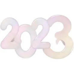 Iridescent White 2023 Plastic Glasses