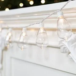 Warm White Incandescent Edison Bulb String Lights, 40 5mm Bulbs, 24ft