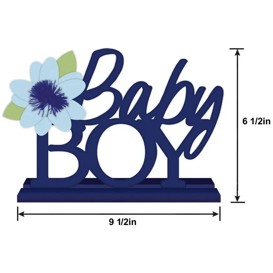 Baby Boy Baby In Bloom Baby Shower MDF Standing Sign, 11in X 8.5in - Image 2