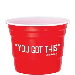You Got This Party Cup Plastic Ice Bucket, 9.65in X 7.7in, 1.58gal