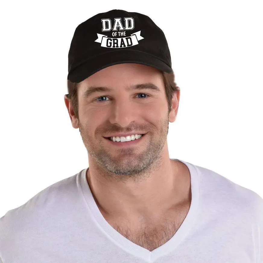 Black & White Grad Dad Baseball Cap - Image 2