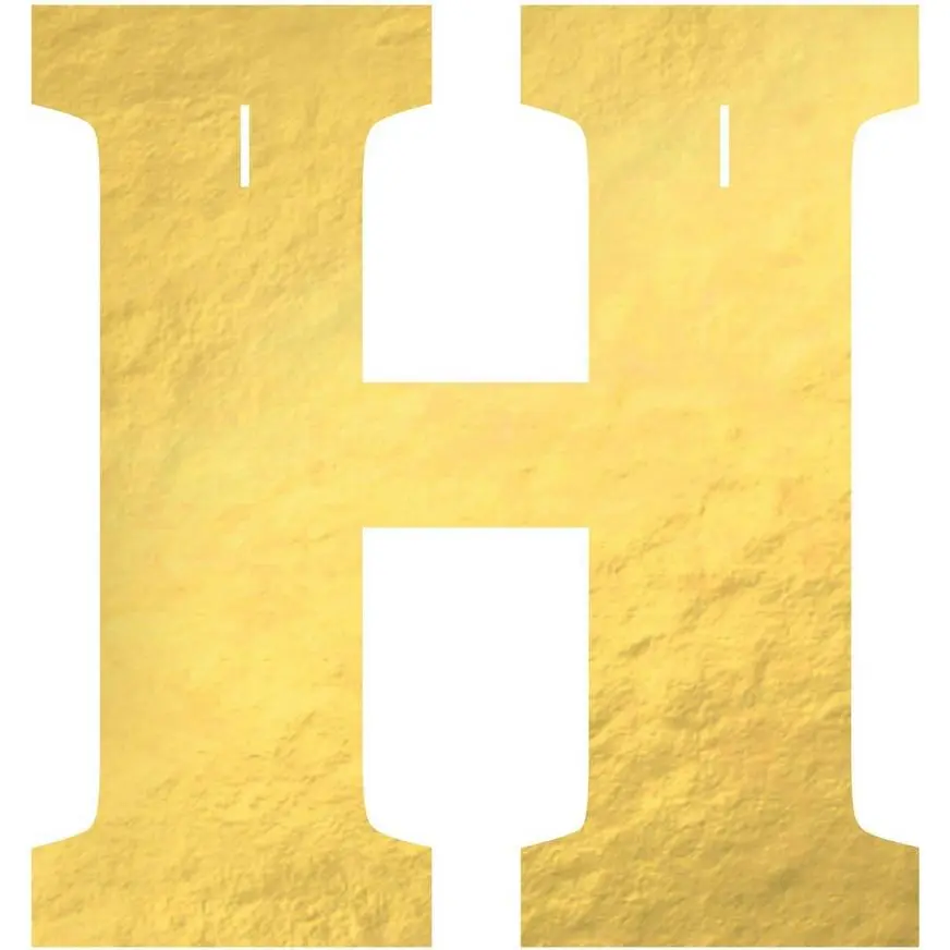 Metallic Gold Welcome Home Cardstock Letter Banner Kit, 4.5in Letters, 13pc - Image 4