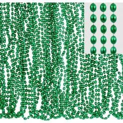 Metallic Green Bead Necklaces 50ct