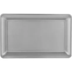 Silver Plastic Rectangular Platter