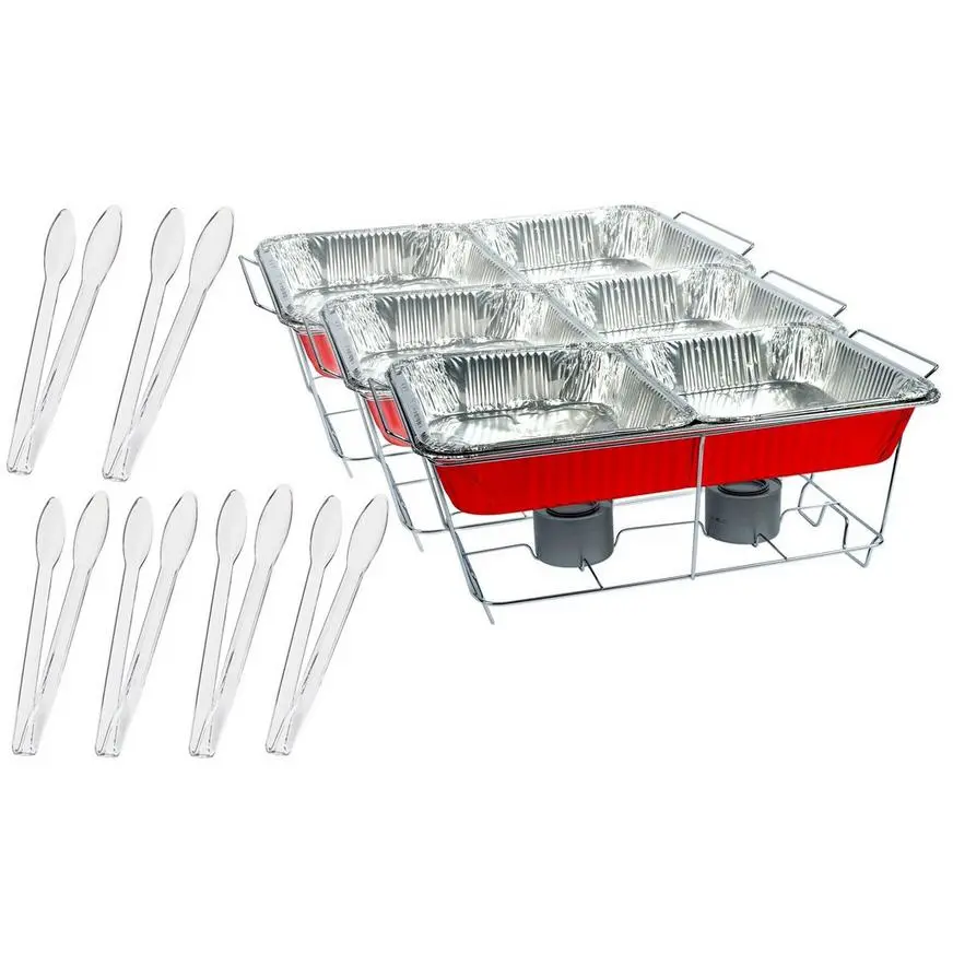 Red Chafing Dish Buffet Set 24pc
