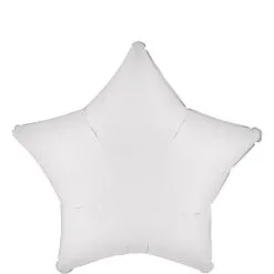 White Star Foil Balloon, 19in