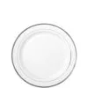White Silver-Trimmed Premium Plastic Appetizer Plates 20ct