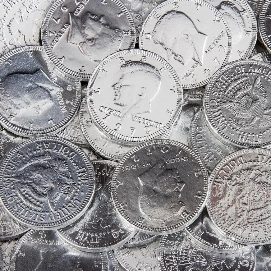 Silver Chocolate Coins 72pc - Image 2