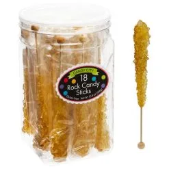 Party City Gold Rock Candy Sticks, 18ct