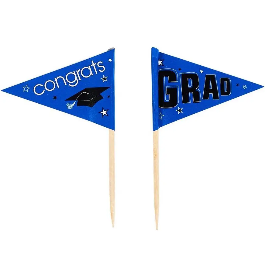 Blue Graduation Flag Picks 36ct - Image 2