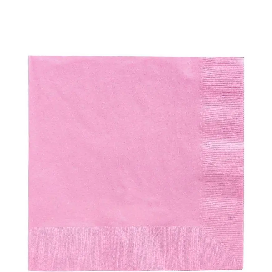Pink Paper Tableware Kit For 50 Guests - Image 4