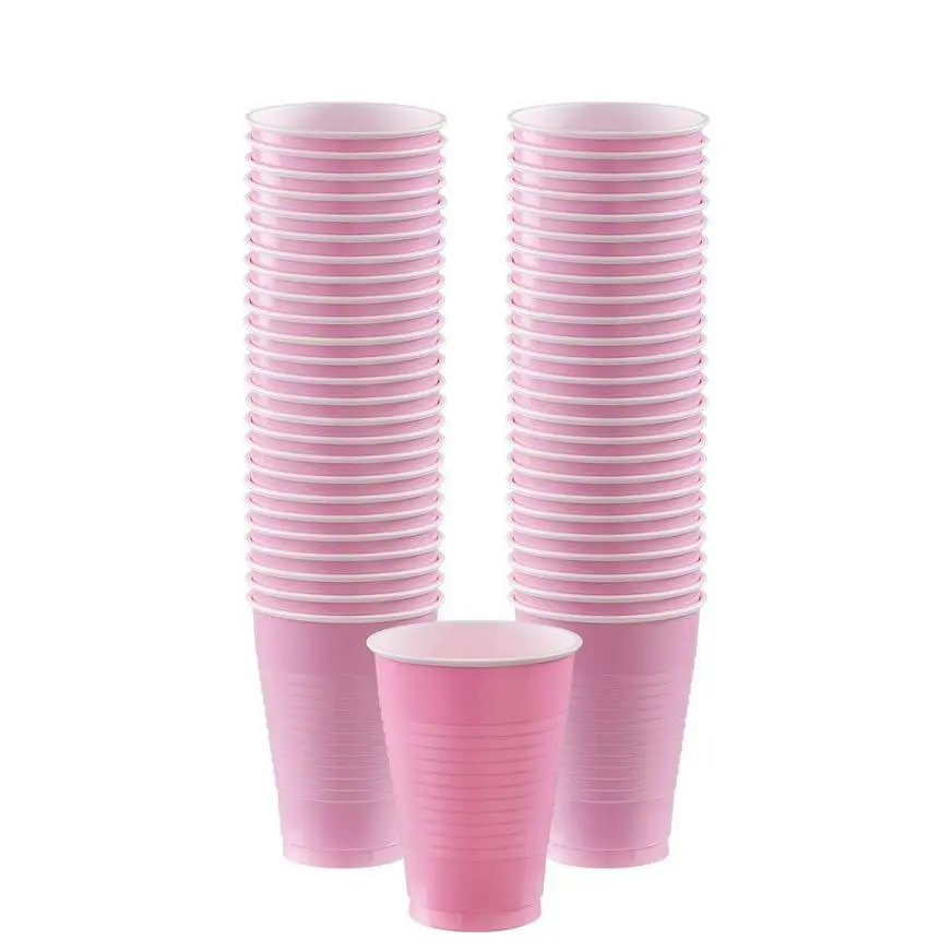 Pink Paper Tableware Kit For 50 Guests - Image 5