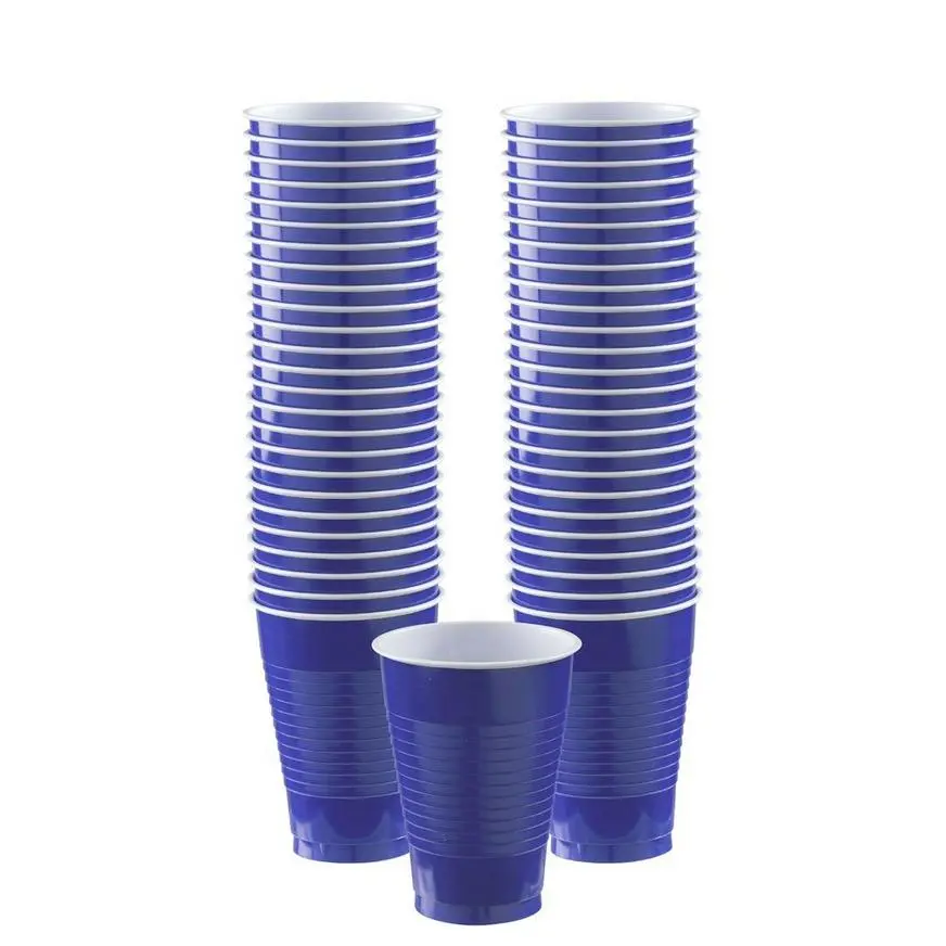 Royal Blue Plastic Tableware Kit For 50 Guests - Image 5