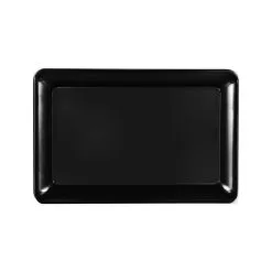 Medium Black Plastic Rectangular Platter