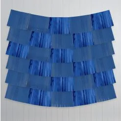 Blue Fringe Plastic Banners, 60in, 9ct