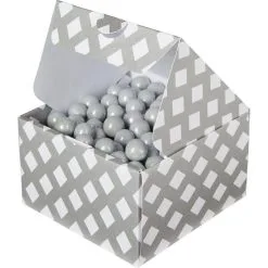 Silver Square Treat Boxes 10ct