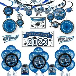 Blue 2023 Congrats Grad Deluxe Graduation Decorating Kit