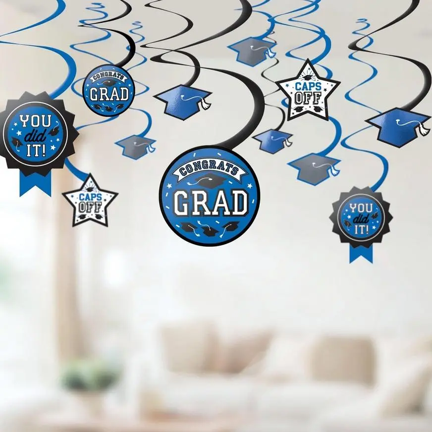 Blue 2023 Congrats Grad Deluxe Graduation Decorating Kit - Image 5
