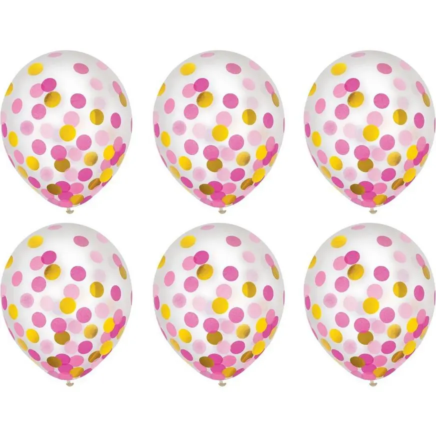6ct, 12in, Confetti Balloons - Image 2