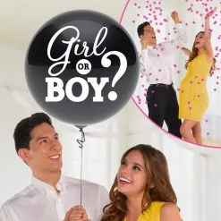 Girl Gender Reveal Balloon With Confetti