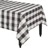 Black & White Plaid Table Cover