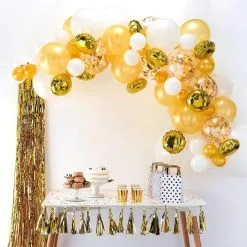 72pc, Air-Filled Ginger Ray Gold Balloon Arch Kit